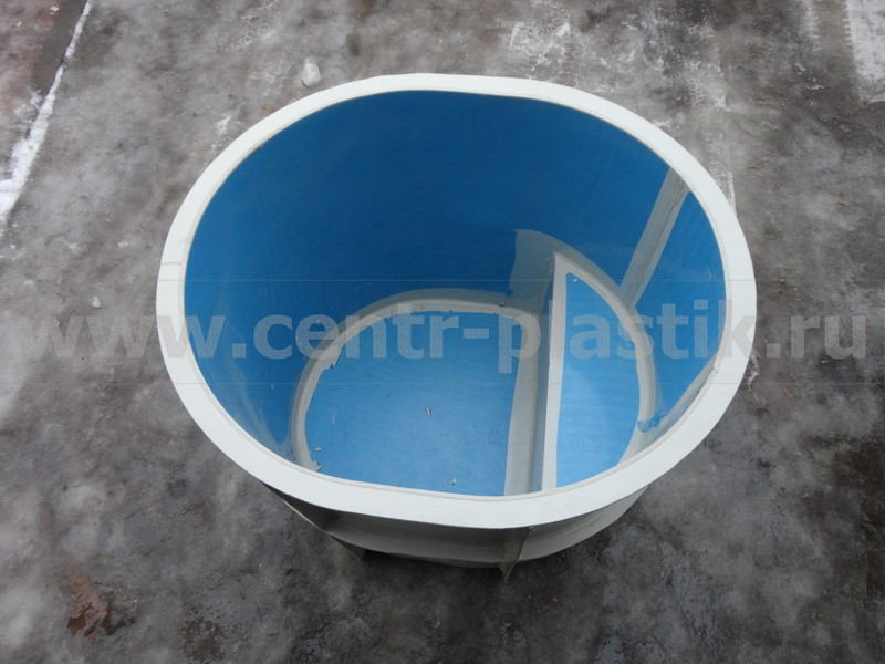 Купель для бани с сиденьем из полипропилена