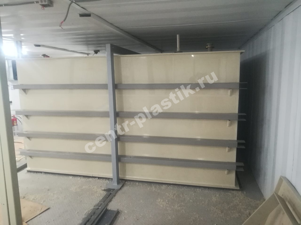 Пластиковая прямоугольная ёмкость для воды 30 м³ — заводское изготовление из полипропилена PP-H