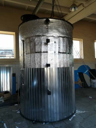 Полиэтиленовая емкость на 15 м³ Ø 2400 Н 3500 с утеплением для питьевой воды