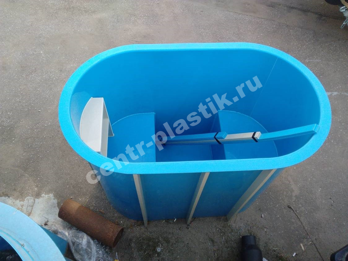 Купель из полипропилена для бани: формы, размеры, установка