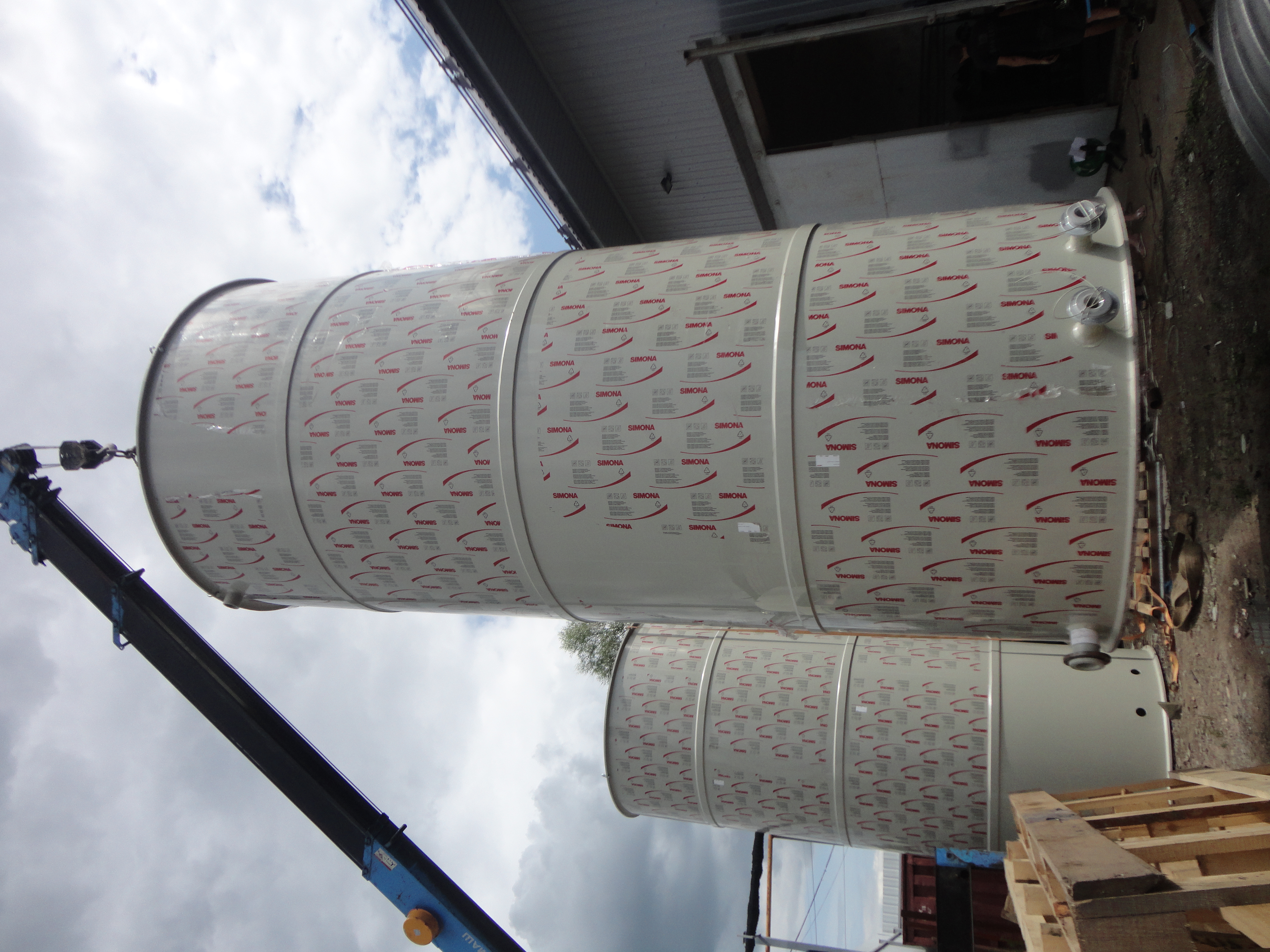 Полипропиленовая емкость на 20 м³ Ø 2400 Н 4500 для ГВС