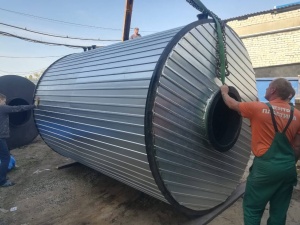 Утепленная полиэтиленовая емкость для воды объемом 15 м³, Ø2400 Н 3400 мм