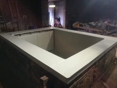 Полипропиленовая ванна вставка на 15 м³ 3400х2250х1750 для кислотных растворов
