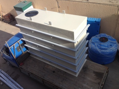 Полипропиленовая емкость на 8 м³ в металлооплетке для горячей воды (ГВС) 