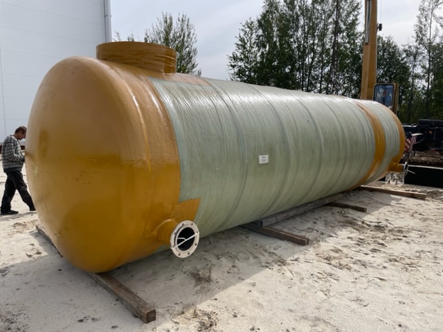 Стеклопластиковая подземная емкость на 40 м³ Ø 2400 L 9000 для сбора ливневых стоков