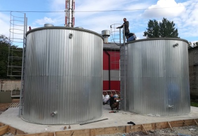 Полипропиленовые емкости на 50 м³ Ø 4000 Н 4000 для ГВС с утеплением и облицовкой