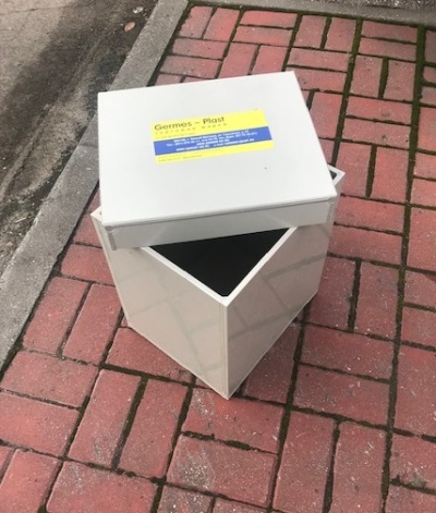 Полипропиленовая ванна с крышкой на 40 литров 350х300х400 для сбора и хранения отработанного жира