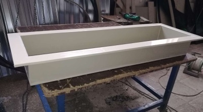 Полипропиленовая ванна на 120 литров 1500х400х200 для водного раствора серной кислоты