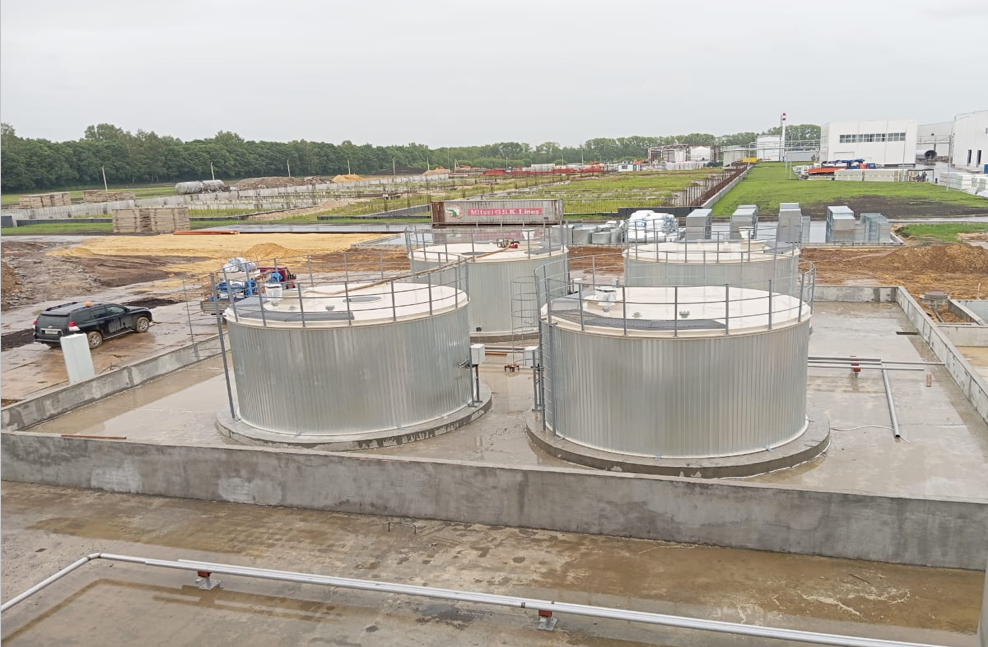 Парфюмерное производство — Тульская область, 2025, Полипропилен PP-H, 4× по 75 м³ (Ø5700×H3000 мм)