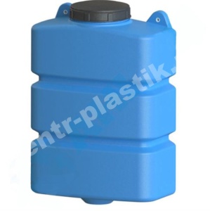 Навесной пластиковый прямоугольный бак для воды на 75 л. с приямком (НБ75К_ПР)
