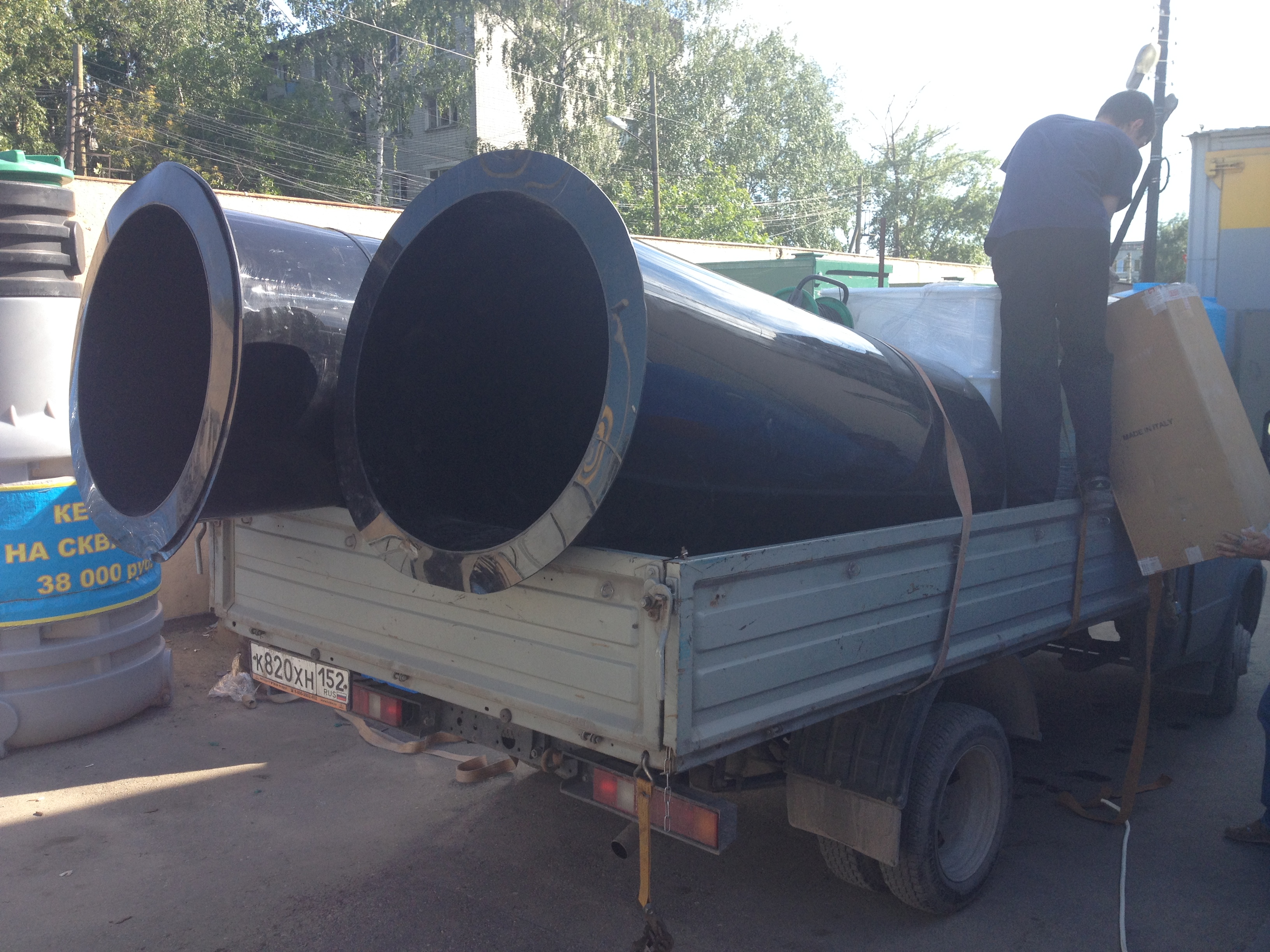 Полиэтиленовые вставки в бетонные кольца Ø 950 Н 3500