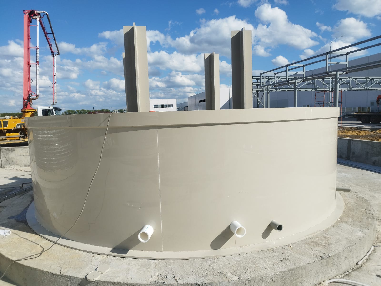 Парфюмерное производство — Тульская область, 2025, Полипропилен PP-H, 4× по 75 м³ (Ø5700×H3000 мм)