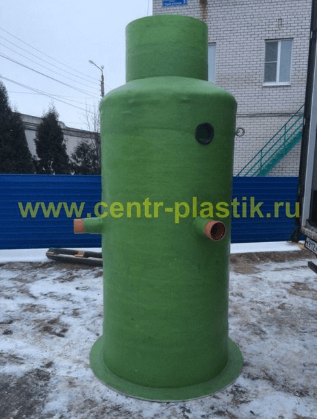 Жироуловитель из стеклопластика для столовой промышленного предприятия, Стеклопластик, 1 л/с