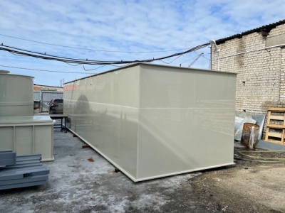 Прямоугольная полипропиленовая емкость на 75 м³ 10000х3000х2500 для дизельного топлива