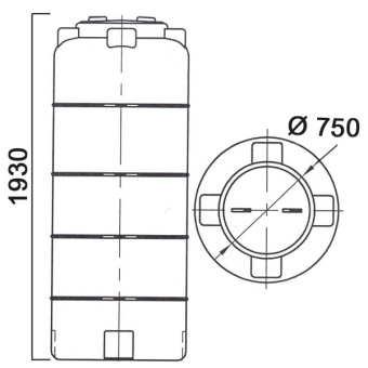 Цилиндрическая емкость 780ВФК2