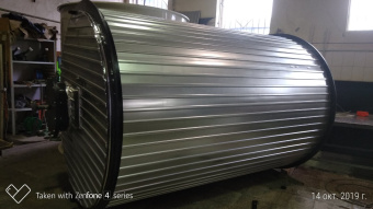 Полиэтиленовая емкость на 10 м³ Ø 2000 Н 3000 с утеплением и облицовкой для солевого раствора