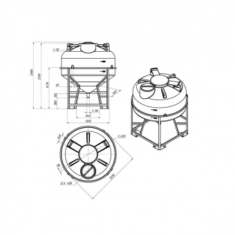 Пластиковая емкость TR 3000
