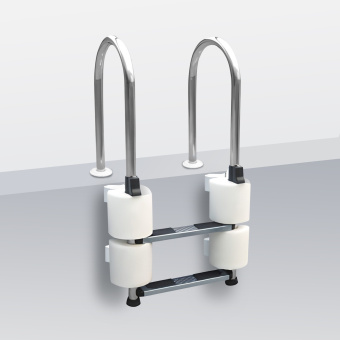 Лестница 3 ступени (нерж.)