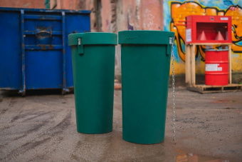 Секция мусоросброса Экопром прямая (усиленная) зеленая