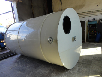 Полипропиленовая емкость на 8 м³ Ø 1500 Н 4500 для технической воды