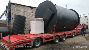 Полиэтиленовая ЛНС Ø 3000 Н 5500 на базе насосов Грюндфос