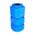 Голубая пластиковая емкость с ребрами жесткости.