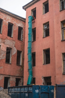 Секция мусоросброса Экопром прямая (усиленная) зеленая