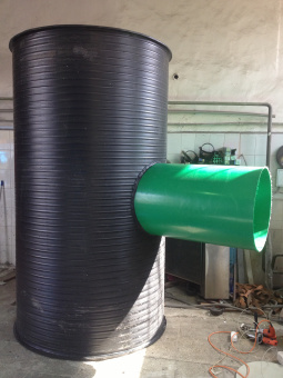 Пластиковый септик на 5 м³ Ø 1500 L 2850 для фекальных стоков