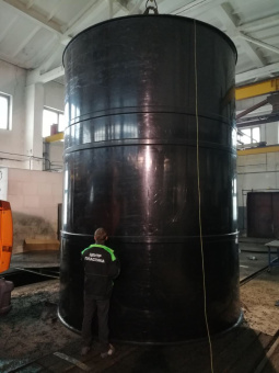 Полиэтиленовая емкость на 50 м³ Ø 3600 Н 5000 для полива футбольного стадиона