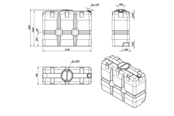 Емкость SK 2000 л под плотность до 1.5 г/см³