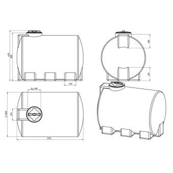Пластиковая емкость ЭВГ 1000
