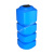 Голубая пластиковая емкость с ребрами жесткости.