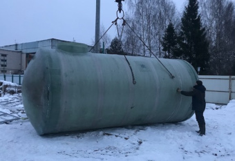 Стеклопластиковый подземный резервуар на 29 м³ Ø 2500 L 5100 для питьевой воды