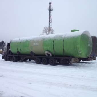 Стелопластиковая подземная накопительная емкость на 120 м³  Ø 3200 L 15000 для технической воды