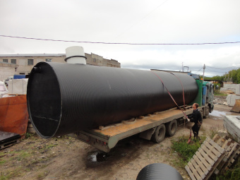 Пластиковая подземная накопительная емкость на 40 м³ Ø 2400 L 9000 для фекальных стоков