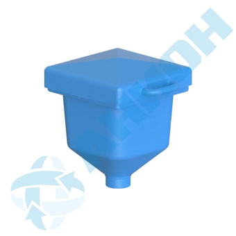 Пластиковый бункер на 45 л с патрубком (БК45-3)