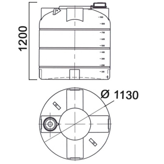 Цилиндрическая емкость 1001аВК
