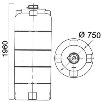 Цилиндрическая емкость 780ВК