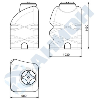 Пластиковый бак ПБ900ФК2