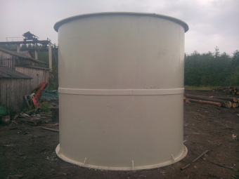 Полипропиленовая емкость на 25 м³ Ø 3000 Н 3300 для питьевой воды