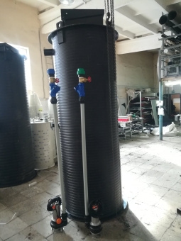 Полиэтиленовая мини ЛНС Ø 1200 Н 3500 на базе насосов Педролло Бсм 15 50