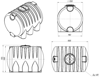 Пластиковая емкость HR 2000