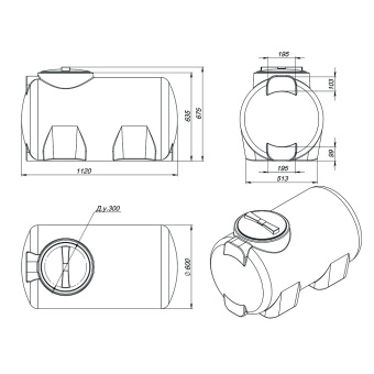 Горловина септика 300 мм (Г300)