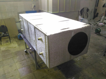 Полипропиленовая емкость на 2,4 м³ 1200х800х2500 с утепление