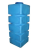 Прямоугольная емкость, ребра жесткости, синий пластик.