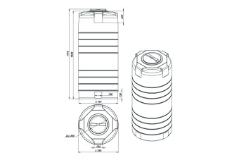 Пластиковая емкость T 750