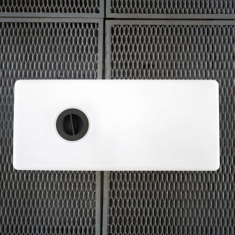 Навесной пластиковый прямоугольный бак для воды на 75 л. с приямком (НБ75К_ПР)