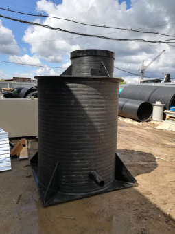 Пластиковый колодец Ø 1500 Н 2500 для датчика расходомера