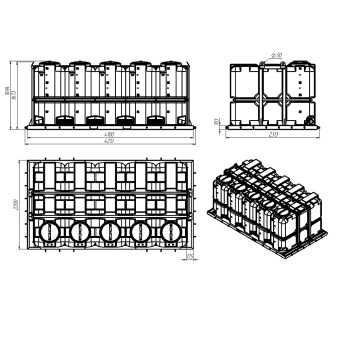 Топливный бак 1000 л (ПТ1000Д)