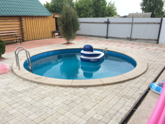 Полипропиленовый круглый бассейн Ø 5000 Н 1500 с отделкой ,подогревом и системой фильтрации